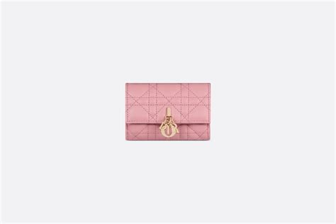 XS Miss Dior Wallet Melocoton Pink Cannage Lambskin